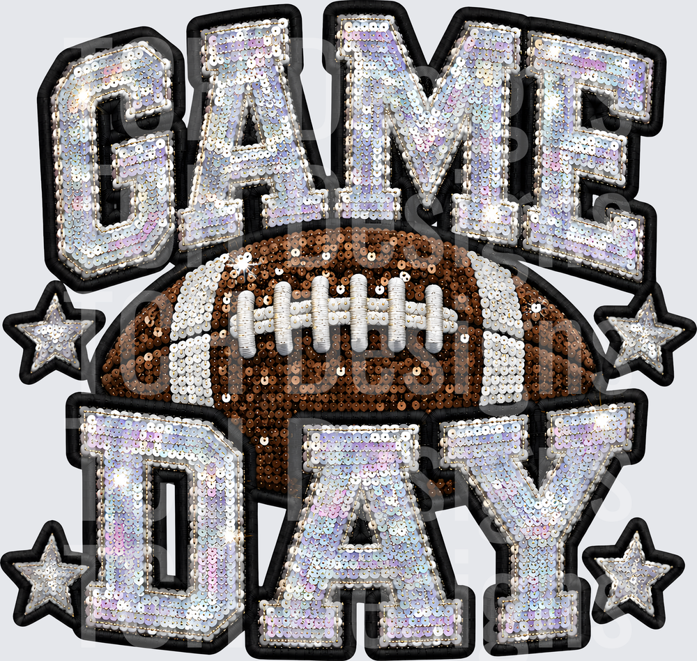 GAME DAY FOOTBALL FAUX SEQUIN