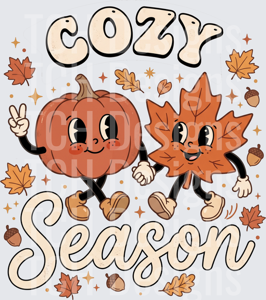 Cozy Season Pumpkin and Leaf