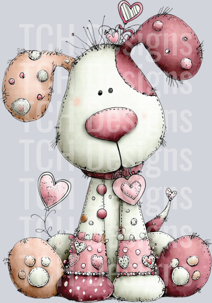 Whimsical Valentine Bunny Clipart (7)