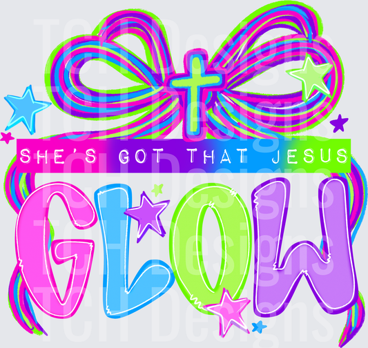 she's got that Jesus Glow bow