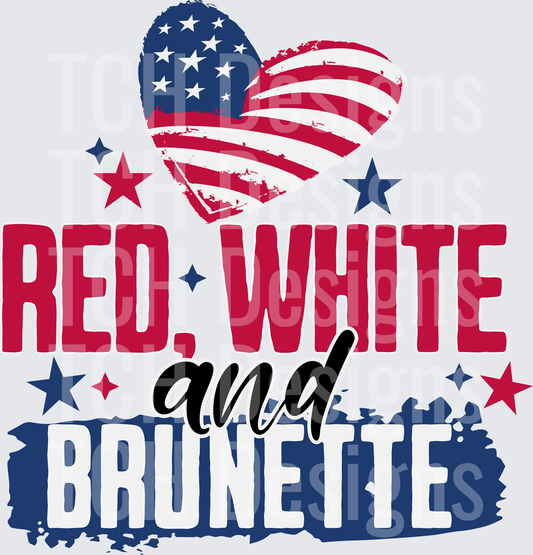 RED WHITE BRUNETTE