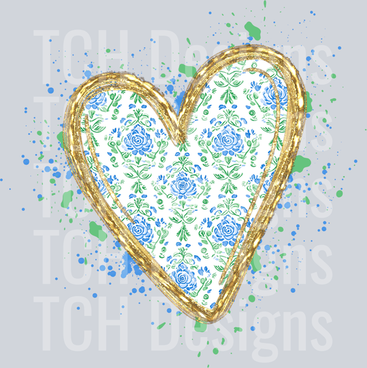 Heart_Blue_Floral_Glitter_Splatters