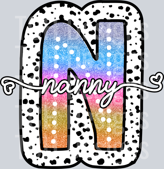NANNY-TIE DYE DOTTIE NAMES
