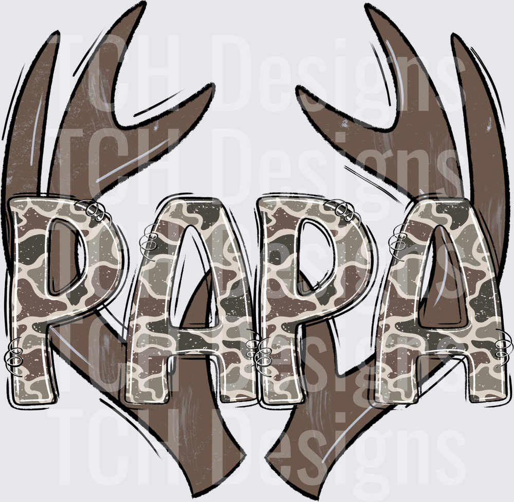 Camo Papa Antlers