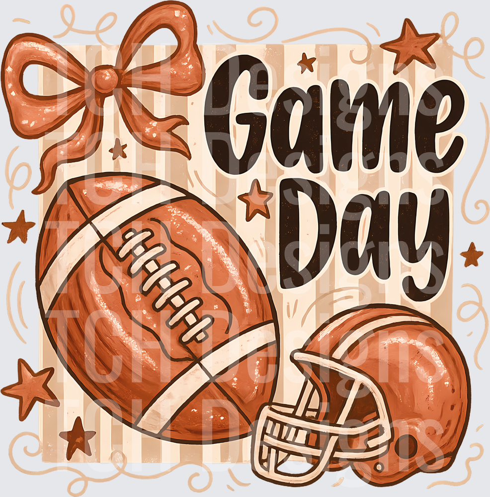Striped Game Day Football
