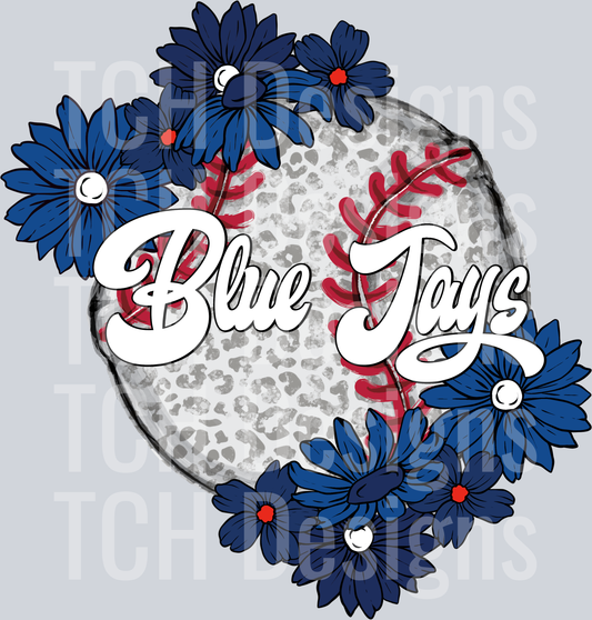 BlueJaysFloralBaseball