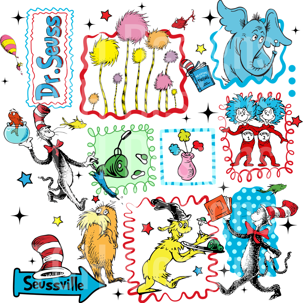 dr seuss group dtf transfer – TCH Designs