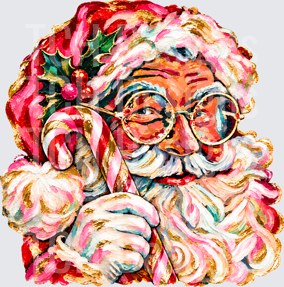 SANTA FAUX PAINTED COLORFUL (1)