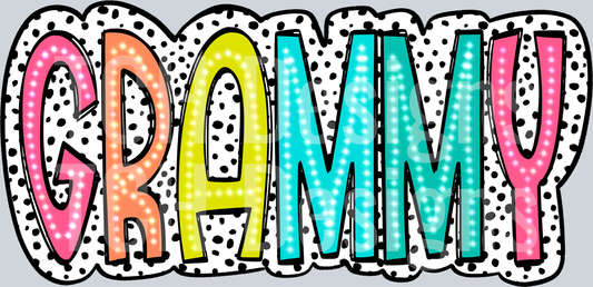 bright doodle with dalmation dots