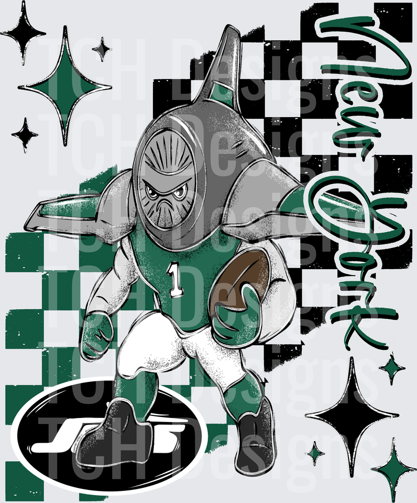 NY Jets checkered