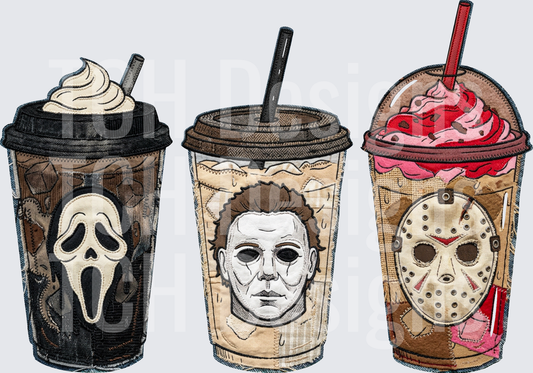 Horror Icons Coffee Cups Ghostface Michael Myers Jason