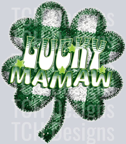 LUCKY MAMAW CLOVER