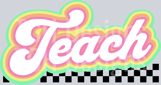 TEACH COLORFUL CHECKERED