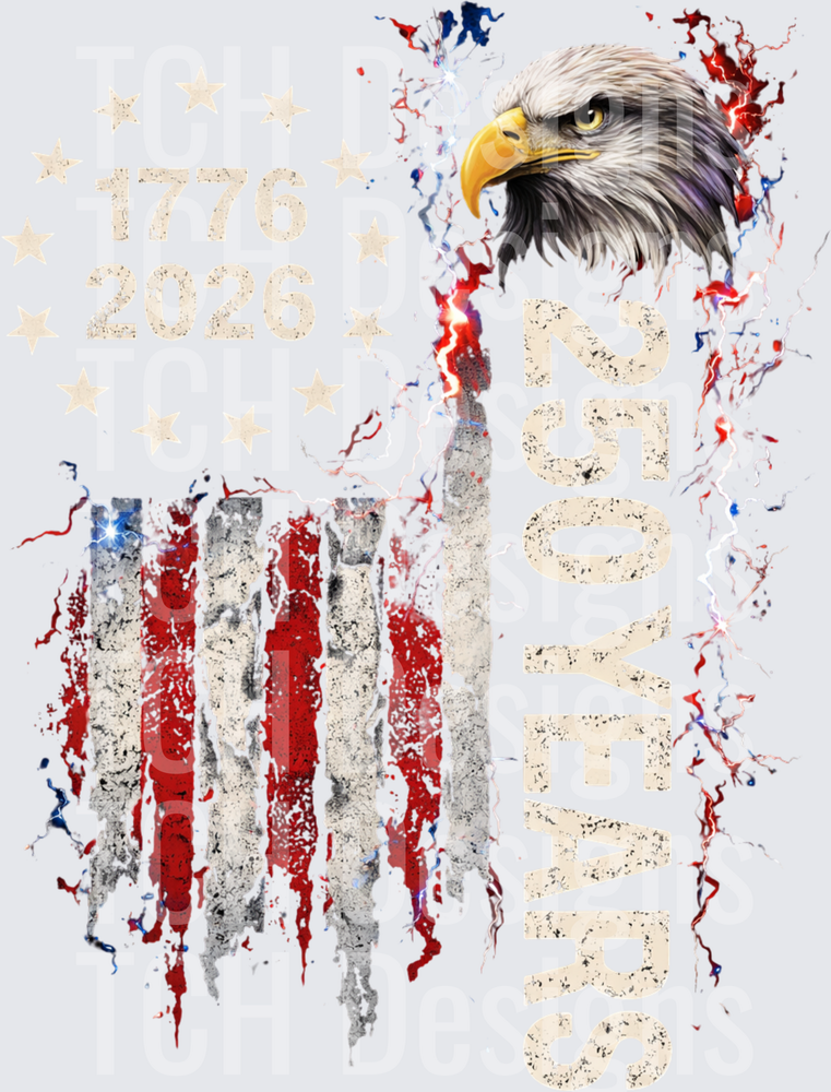 Patriotic Eagle American Flag 1776-2026 250th Anniversary Design