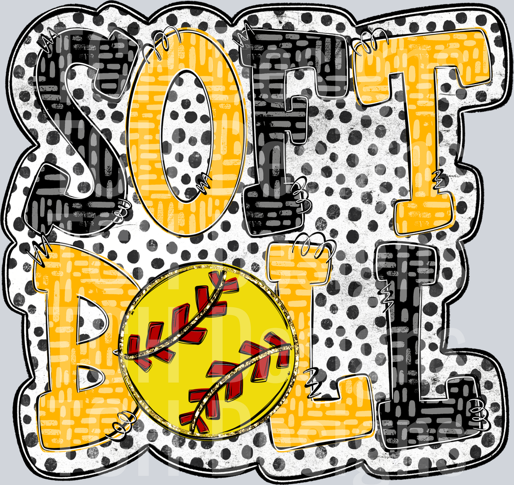 Softball_Doodle_Letters_Dots