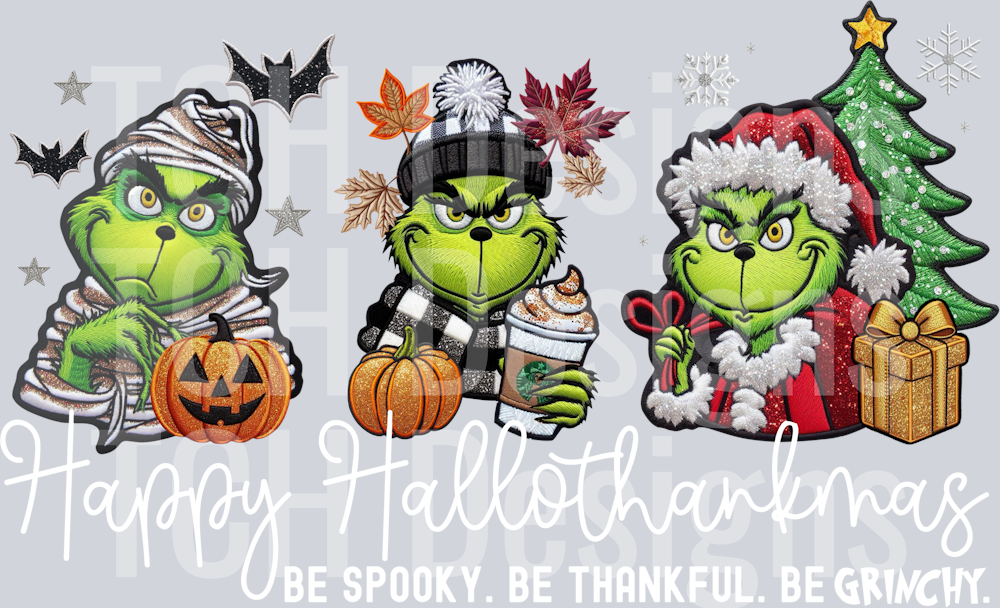 Hallothankmas Grinch - white