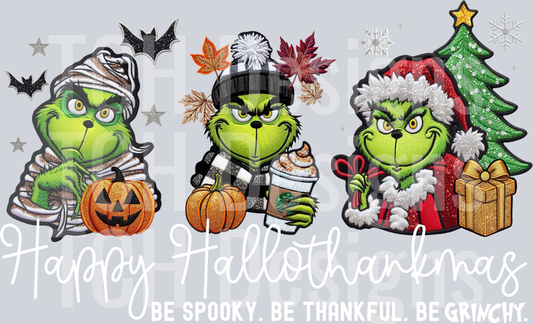 Hallothankmas Grinch - white