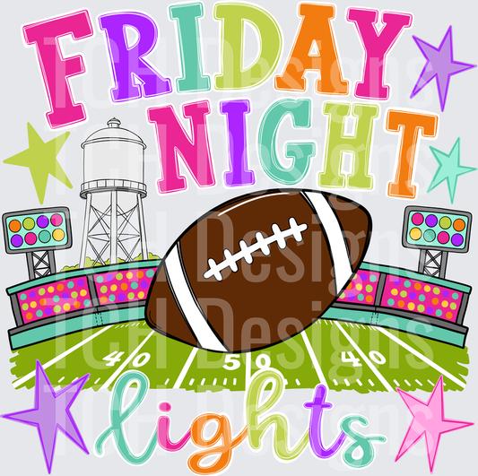 Friday Night Lights Colorful Football Stadium Design