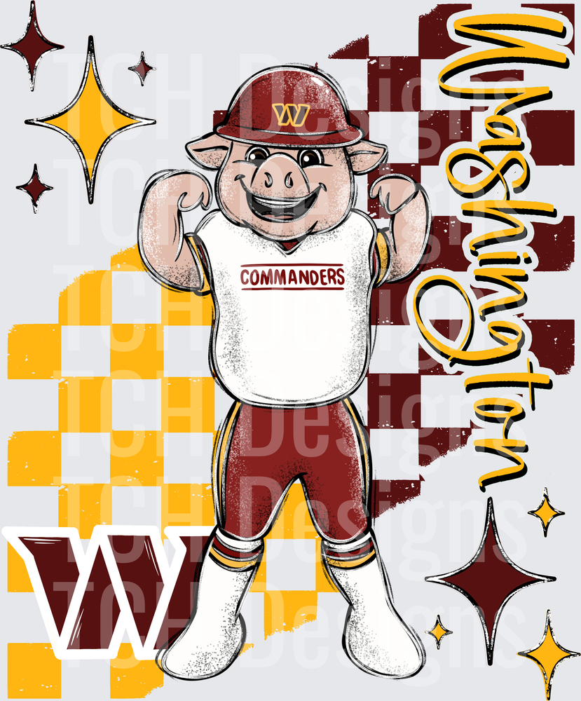 W Commanders checkered