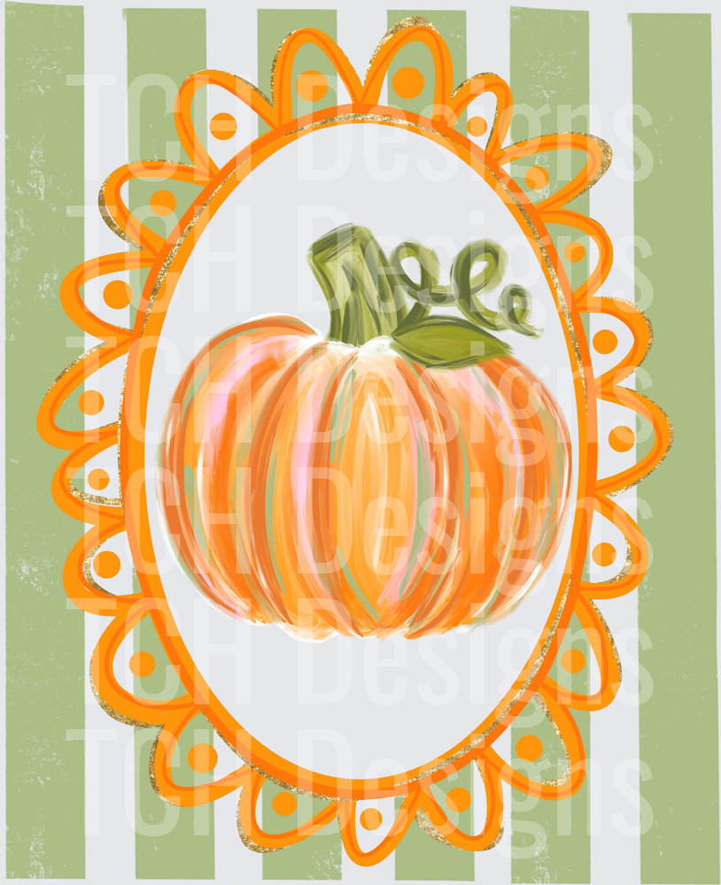 Green Striped Pumpkin