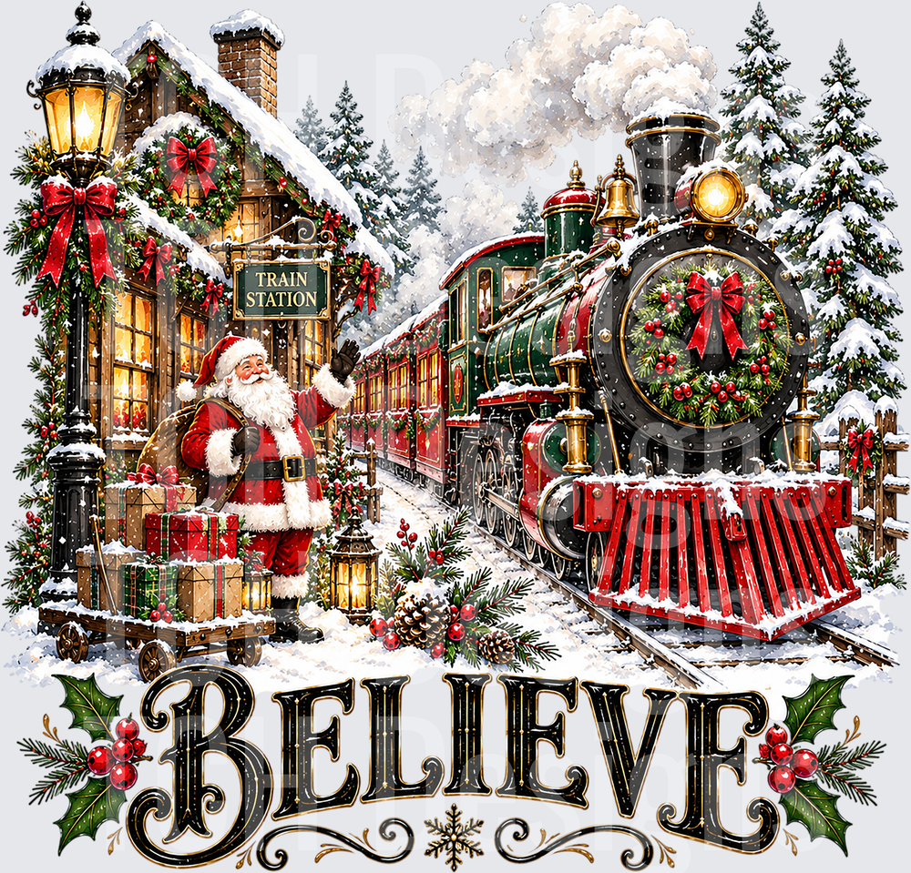 Vintage Santa Believe