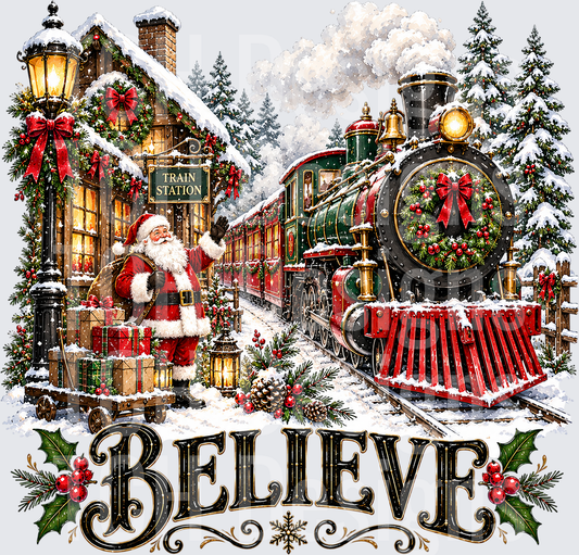 Vintage Santa Believe