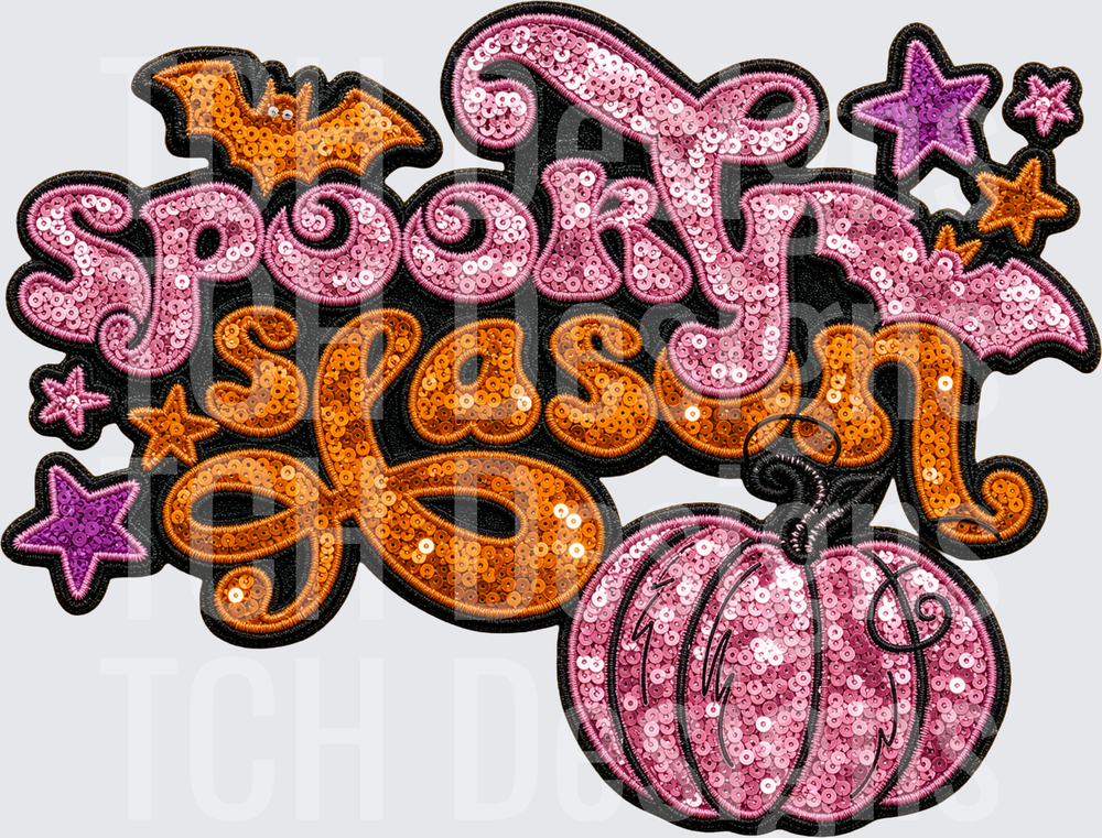 Spooky Season Sequin Pumpkin