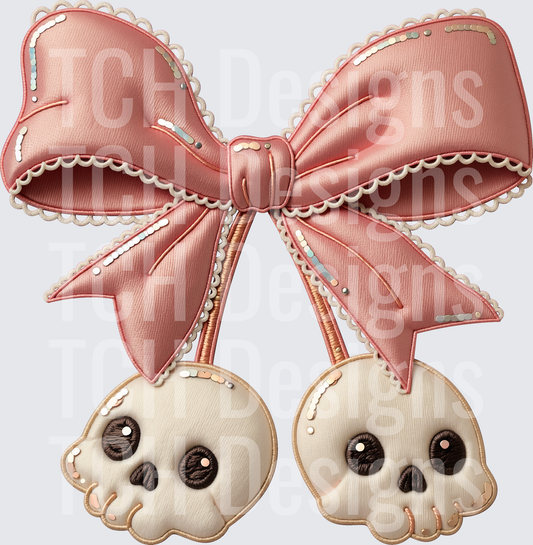skull cherry bow hwds