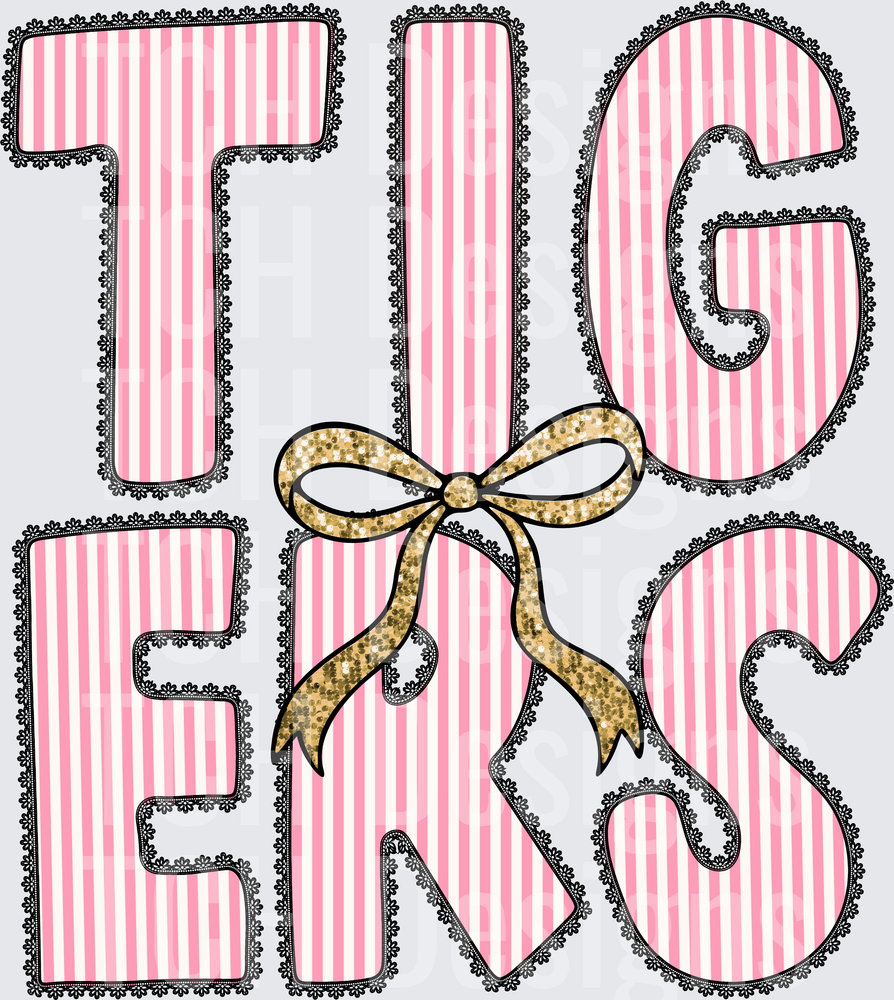 Tigers Pink Mascot- CSG Designs