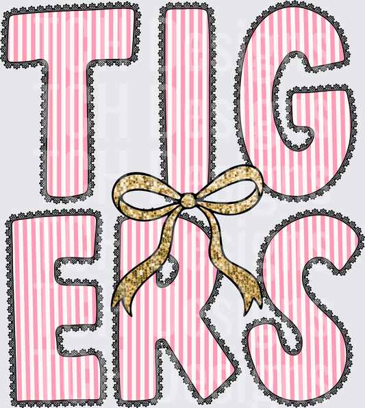 Tigers Pink Mascot- CSG Designs