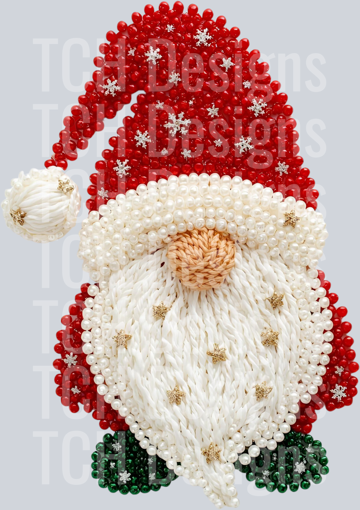 CHRISTMAS GNOME FAUX PEARLS