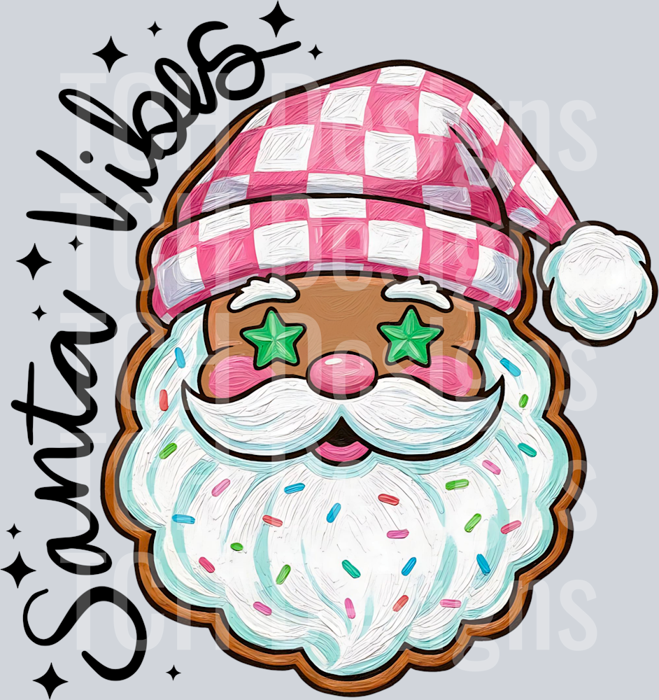 Santa vibes cookie 1