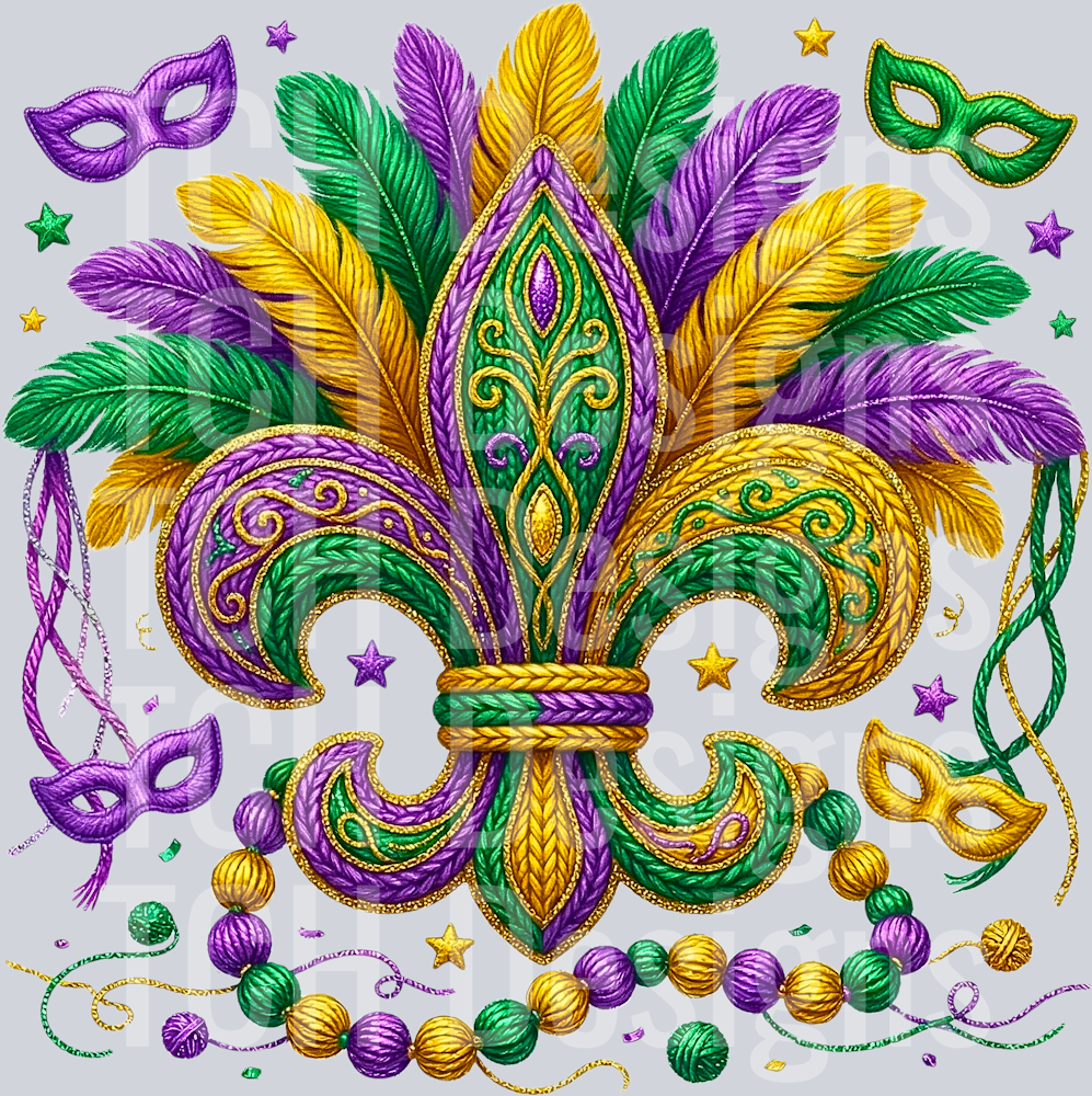 Faux Yarn mardi Gras Png 1