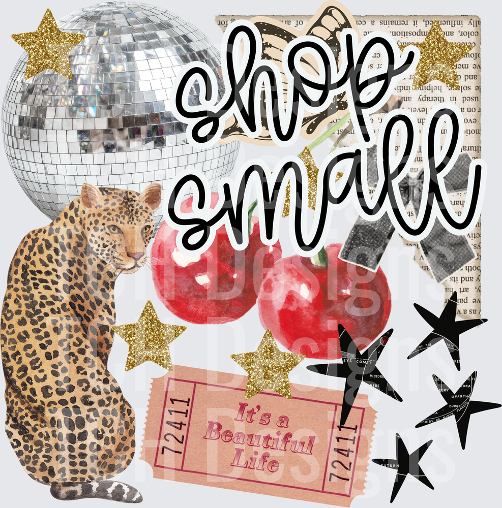 SHOP SMALL COLLAGE LEOPARD