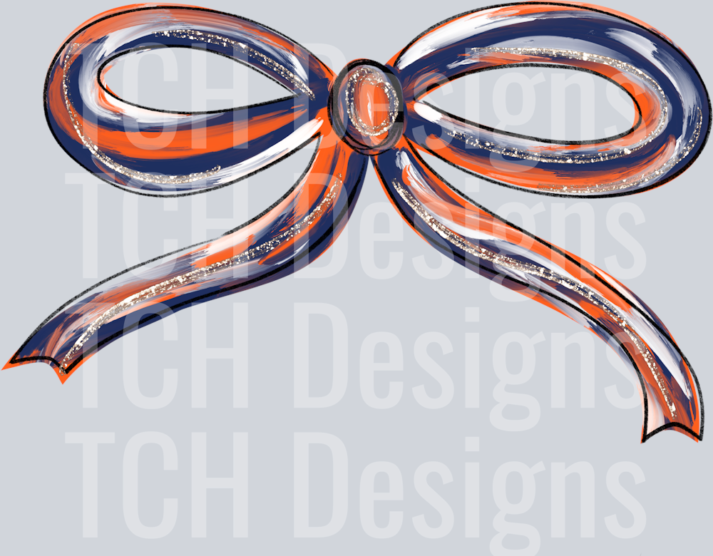 Bow navy orange