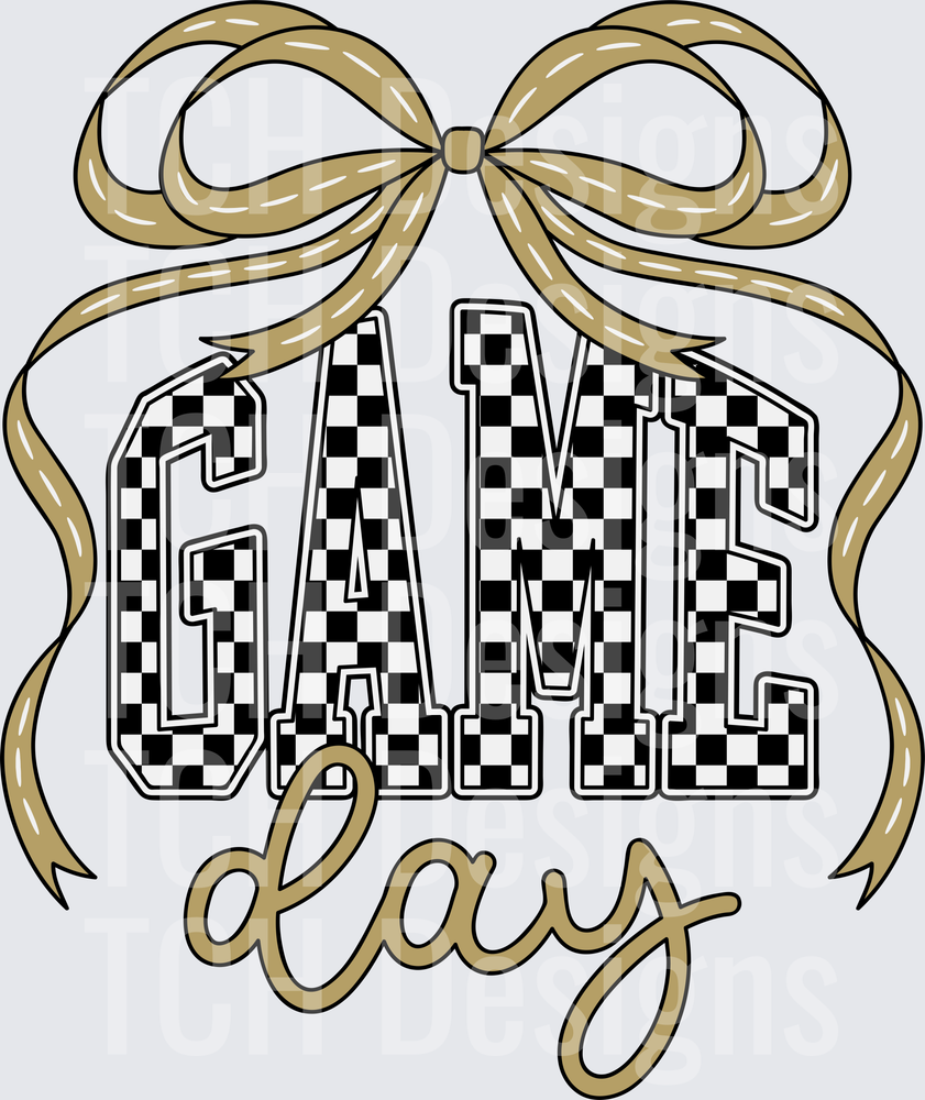 game-day-big-bow-black-gold