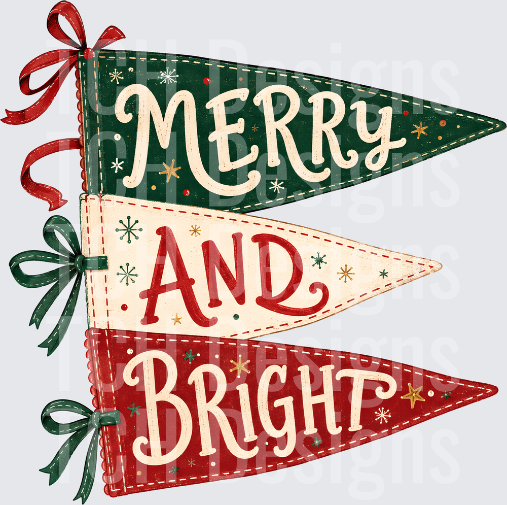 Merry and Bright Pennant