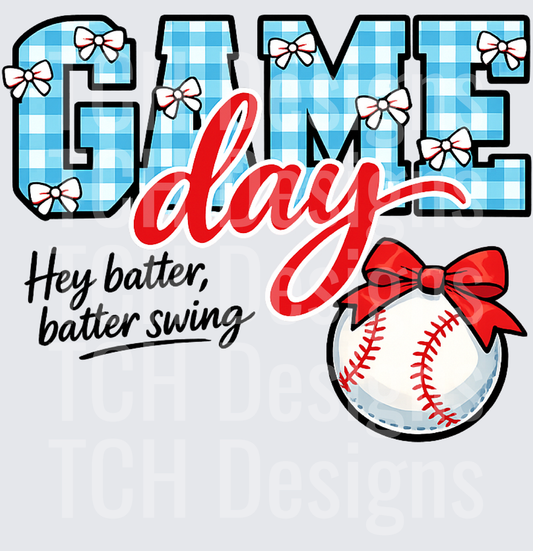 Baseball Game Day Coquette Bow Png (2)