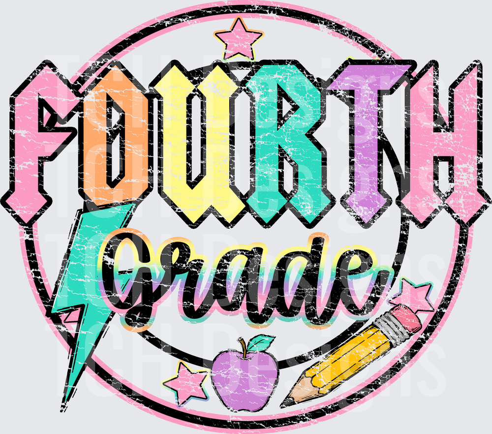 FOURTH GRADE DISTRSEED FRONT