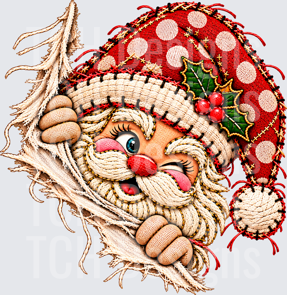 FABRIC SANTA CHRISTMAS FAUX YARN