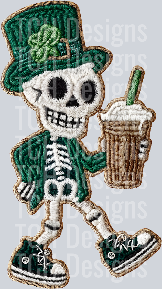 ST PATRICKS DAY SKELETON COFFEE