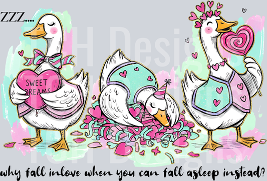 why fall inlove when you call asleep geese hwds