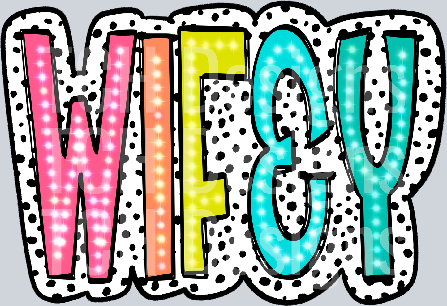 bright doodle dalmation dots