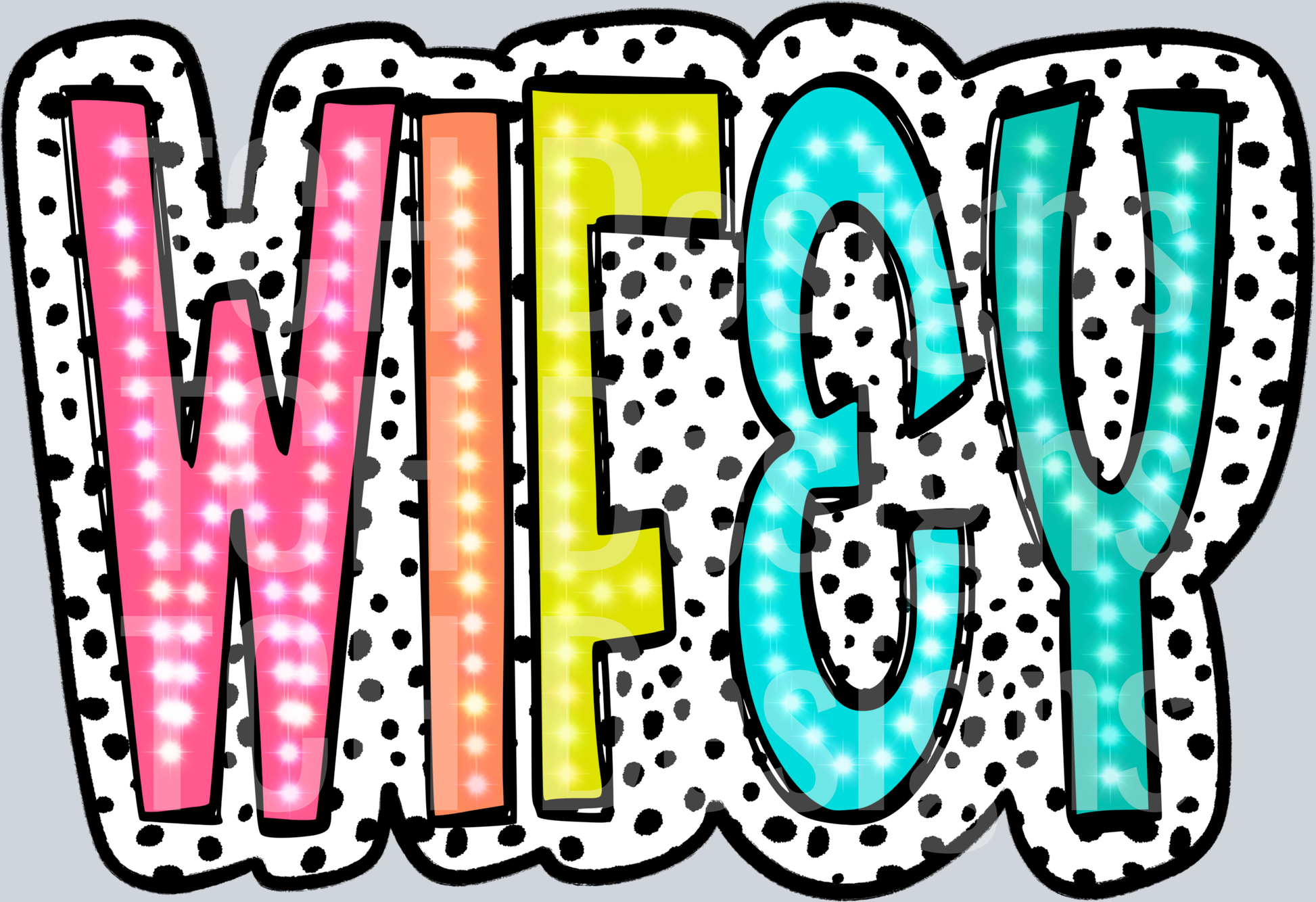 bright doodle dalmation dots