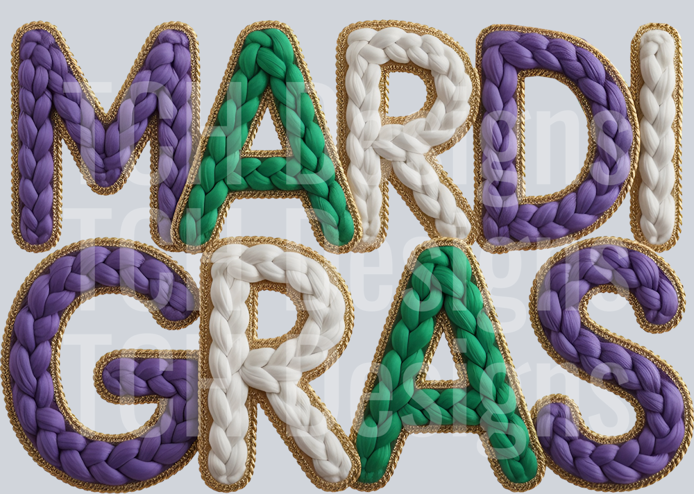 Crochet Mardi Gras Sublimation