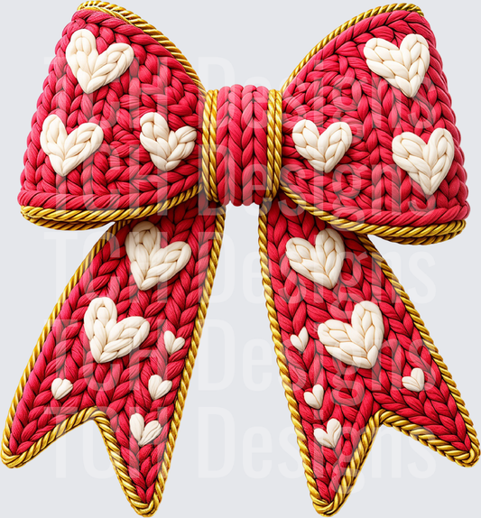 Faux Yarn Bow Valentine