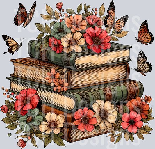 Book Stack Earthy Tones