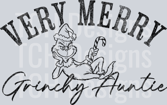 Very merry Grinchy auntie black