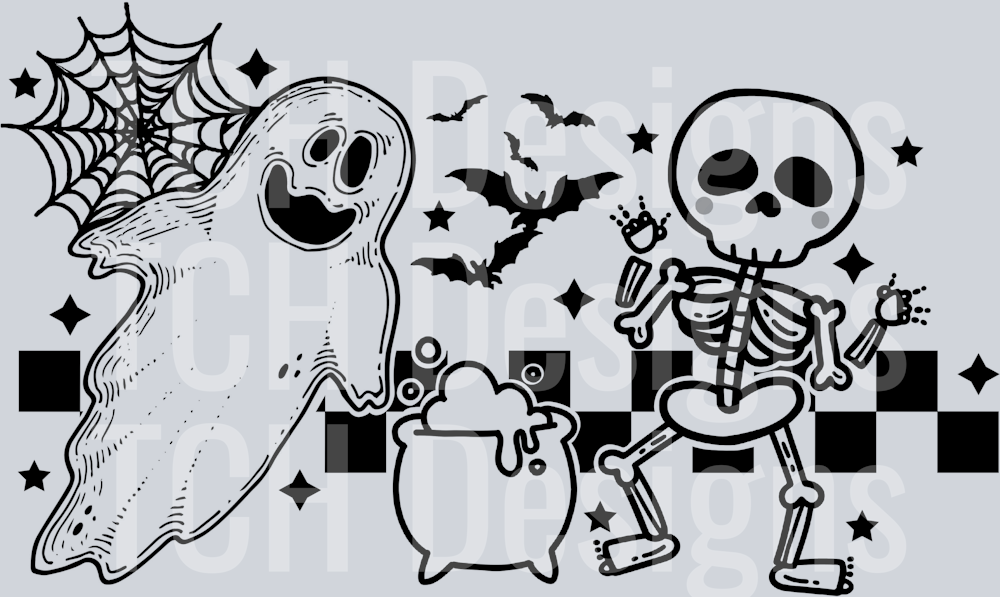 GHOST SKELETON CHECKERED