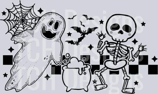 GHOST SKELETON CHECKERED